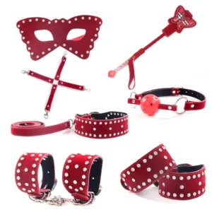 Kit Sadomasoquismo Bondage Fetish Bdsm De Lujo Edición Especial Rojo