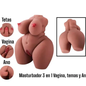 Masturbador Masculino Muñeca Tetas Ano Y Vagina Ultra Realista.