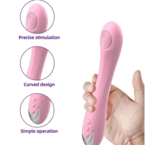 Vibrador Estimulacion Punto G Recargable De Lujo Con Ondas De Estimulacion (tambor) Soft Cute