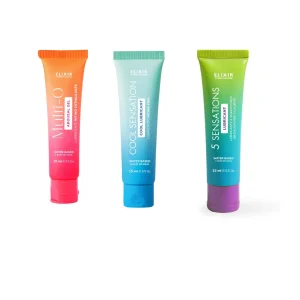 Kit Lubricante 5 Sensaciones, Cool Frio Y Multiorgasmo Elixir 15 Ml X 3