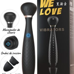 Masajeador Clitoris Hitachi y vibrador 2 en 1 WE LOVE BLACK